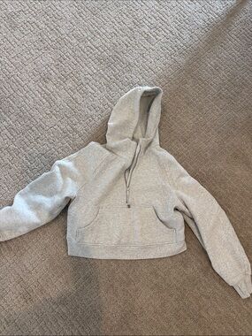 lululemon athletica Cropped Heather Gray Hoodie